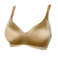 Comfortable smooth seamless bra in elegant khaki color, offering breathable lift. - S / Tops / Brown Coffee