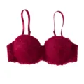 Red lace push-up bra, comfortable breathable seamless daily wear elegant support lingerie - 70B / Tops / Red