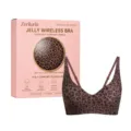 Zeriluna Damen Leopard BH Ohne Bügel Bequemer T-Shirt BH Alltags Nahtlose Unterwäsche - S / Kaffee Leopardenmuster