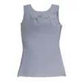 Women square neck padded tank top, soft lightweight breathable basic camisole gray top. - S / Tops / Blue