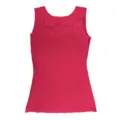 Red square neck tank top, soft breathable comfortable base layer camisole for daily wear. - Ancorra Red