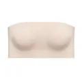 Bequem trägerloser Bandeau-BH für Damen, hautfarbener nahtloser Sommer-Unterwäsche-Look. - S / Hautfarben