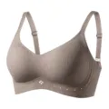 Reggiseno push-up a costine in kaki, vestibilità comoda con fori traspiranti a trifoglio. - Taglia M / Caffè