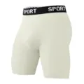 Men's breathable boxer briefs, stretch elastic waistband, comfortable fit, off-white variant. - S / Off White