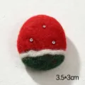 Handmade wool felt watermelon slice brooch DIY craft accessory 3.5x3cm cute decoration - Watermelon