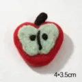 Handgemachte Wollfilz Frucht Apfel Basteln DIY Zubehör Kleidung Hut Brosche Material Großhandel - Apfel