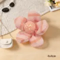 Handmade sequin mesh five-petal flower accessory DIY decorative material 4x4cm - Snow Bud Chiffon Five-Petal Flowers