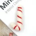 Wool Felt Candy Cane Variant, White and Red Striped Christmas DIY Hair Accessory - Candy Cane / White and Red Striped