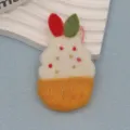 Wollfilz Kuchen DIY Zubehoer handgemachte niedliche Brosche Kinder Haarnadel Deko Basteln - Cupcake