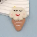 Wollfilz Eiscreme Basteln DIY Zubehör süße Cartoon Brosche Kinder Haarspange Ornament - Creme Eis
