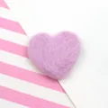 Purple wool felt heart DIY craft accessory, cute love shape decorative patch for clothing. - Purple