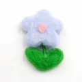 Handmade wool felt flower DIY clothing accessory cute small daisy decoration craft item - Blue