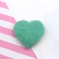 Green felt heart patch DIY handmade accessories, cute love shape applique for hair clips. - Green