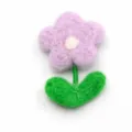 Wool felt small flower DIY clothing accessories, cute pink daisy craft decoration item - Purple