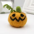 Halloween wool felt evil pumpkin doll cartoon decoration party costume hair accessory variant - Orange