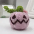 Halloween wool felt purple pumpkin doll cute handmade decoration spooky props hair accessories - Light Purple