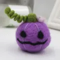 Halloween wool felt purple pumpkin doll cute spooky decoration spooky prop holiday party gift - Deep purple