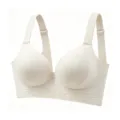 Comodo reggiseno push-up senza cuciture beige, spallina larga e design senza ferretto. - Champagne