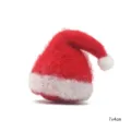 Mini red wool felt Santa hat for Christmas tree hanging decoration DIY craft accessory 7x4cm - Large (7x4cm) / Red