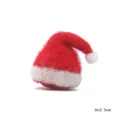 Mini wool felt Santa hat for Christmas tree DIY decoration crafts and holiday accessories - Medium (6x3.5cm) / Red