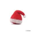 Mini wool felt Santa hat for DIY Christmas tree hanging decorations and holiday crafts. - Small (4.5x2cm) / Red