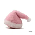 Pink wool felt miniature Santa hat DIY Christmas tree decoration holiday craft accessory. - Large (7x4cm) / Pink