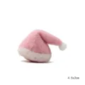 Pink wool felt mini Christmas hat DIY accessory, cute holiday pendant and craft material. - Small (4.5x2cm) / Pink