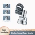 Universal kitchen faucet aerator with flexible pull-out hose and multi-mode water spray. - Pull-Out Faucet Sprayer (3-Mode) [1 Pack]