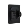 Schwarzer verstellbarer bohrfreier Duschkopfhalter für Badezimmer Universal Wandhalterung Basis - Lochfrei Beutelverpackt Sonderangebot / Schwarz