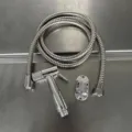 Set doccetta bidet con tubo in acciaio inossidabile e supporto per pulizia wc bagno. - Set spruzzatore bidet modello B (3 pezzi, sacchetto richiudibile)