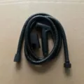 Black Bidet Sprayer Set Toilet Handheld Shower Hose Holder Bathroom Cleaning Tool - 7-Shaped Spray Gun + Hose + Bracket (Transparent Bag) Black