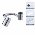 Chrome robotic arm faucet extender C-shaped rotating aerator for basin with accessories - U-Shaped Mechanical Arm Single-Gear