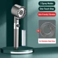 Set doccia pressurizzato grigio pistola con 3 modalità, filtro e tubo flessibile da 2 metri. - Soffione Doccia Spray + Tubo da 2m / Canna di fucile