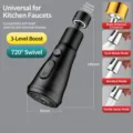 Black kitchen faucet sprayer head with 3 modes and 720 rotation, universal booster aerator. - Dual-Blade Three-Gear Mode / Copper Interface (Black)