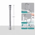 Stainless steel 20cm universal rotating faucet extender for kitchen and bathroom basins. - 20cm Anti-Splash Head