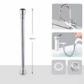 Stainless steel 30cm universal rotating faucet extender for kitchen and bathroom basin use. - 30cm Anti-Splash Head