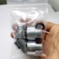 Chrome plated shower faucet adapter set, durable metal connector for handheld shower heads. - Japanese KMGT Electroplated Adapter