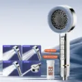 Hochdruck Handbrause mit Filter und verschiedenen Duschmodi für Ihr perfektes Badezimmer. - Eingebautes Filterelement Vier-Tasten Neuer Duschkopf / Silber