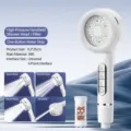 Handgehaltene Hochdruck-Duschkopf mit Filter, ABS-Multimodus Badezimmer Duschbrause. - Eingebautes Filterelement Vier-Tasten Neuer Duschkopf / Weiß
