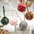 5cm Wool Yarn Balls Christmas Hanging Ornaments DIY Handmade Home Decor Multi Colors Set - Mixed Random
