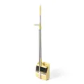 Ensemble balai et pelle à poussière avec long manche et dents autonettoyantes en jaune. - Jaune Forsythia