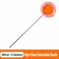 Sunflower telescopic cleaning duster with 8-section extension pole for high ceiling. - Sunflower Mop (385cm 8-Section Pole) with 1 Original Cloth Cover