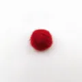 1.5cm red mohair wrapped ball for handmade earrings jewelry making and DIY crafts decor. - Red