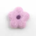 Handmade wool felt small five-petal flower DIY hair accessory material for cute crafts. - Purple