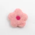Handmade pink wool felt five-petal flower flat small DIY hair accessory craft supply - Pink