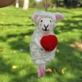 Handmade Wool Felt Sheep Pendant Cute Heart Ornament Hanging Decoration Souvenir Gift - Heart Sheep [Red]