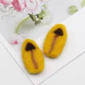 Accesorios de bricolaje hechos a mano de fieltro de lana formas de setas piezas decorativas - Oreja / Amarillo