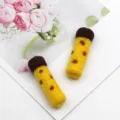 Accesorios DIY de fieltro de lana detalle, lindo material artesanal para diademas y sombreros. - Cuerna / Amarillo