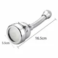 Universal kitchen faucet extender with 360 degree rotation and adjustable spray modes. - Three Gears Hose / Silver