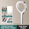 Ring-shaped pressurized handheld shower head, crystal silver finish, universal installation. - Annular Shower Head / Silver